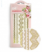 Наклейки EMI Charmicon 3D Silicone Stickers «Кружева золотые»