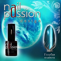 NailPassion design - Гель-лак кошачий глаз Голубая планета