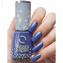 Fresh №75 Лак для ногтей тёмно сиреневый с синими микроблестками
