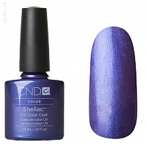 Гель лак CND Shellac Purple Purple (синий с фиолетовыми микро-блестками)