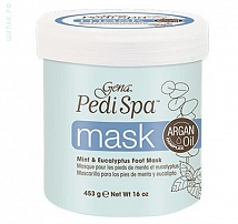 Gena Pedi Spa Mask, увлажняющая маска для ног с ментолом и эвкалиптом