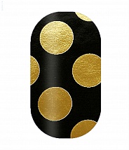 Наклейки на ногти Black and gold polka dots 106-215