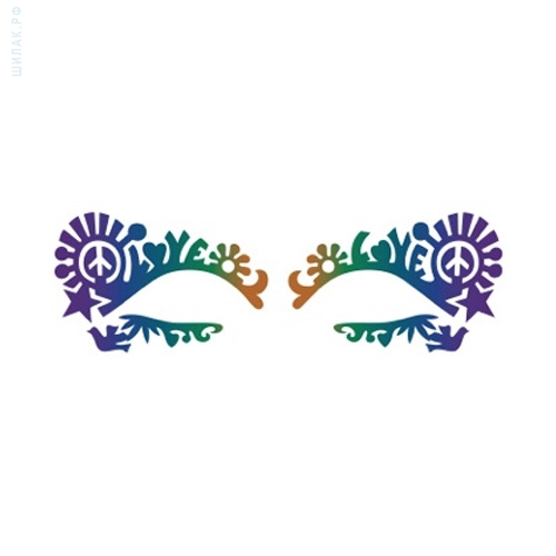 Наклейки для макияжа Face Lace Dovechild Festival Rainbow Наклейки для макияжа Face Lace Dovechild Festival Rainbow