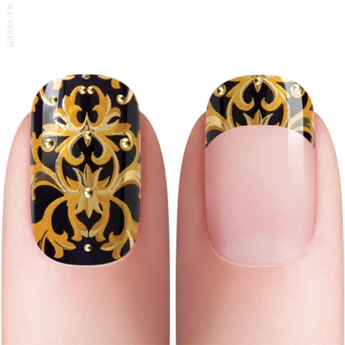 Dashing Diva, Арт Стикеры DesignFX NEW & IMPROVED №20 - STRIKING GOLD DFX068 Арт стикеры Dashing Diva dlya-nogtej