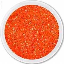 DJ Глиттер оранжевый с серебряным перламутром
