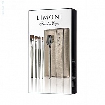 Набор кистей LIMONI Professional SMOKY EYE BRUSH SET (5 кистей) + чехол