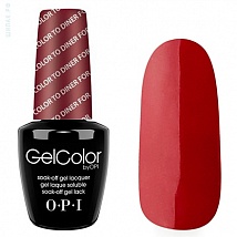 Гель лак OPI GelColor COLOR TO DINER FOR (Темно-красный) T25