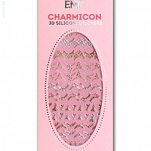 Наклейки EMI Charmicon 3D Silicone Stickers "Лунулы MIX" №5, золото/серебро