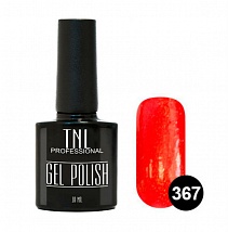 TNL Gel Polish Гель-лак №367 Алый с мелким шиммером, 10 мл.