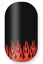 Black with red flames 106-026