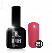 TNL Gel Polish Гель-лак №251 темно-коралловый, 10 мл.