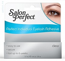 SALON PERFECT Individual Lash Adhesive Clear Клей для пучковых ресниц, прозрачный, 3.7 мл.