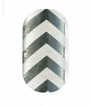 Наклейки на ногти Silver and matte silver chevrons 106-234