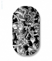 Наклейки на ногти Lace white with black background 106-118