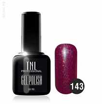 TNL Gel Polish Гель-лак №143 сливовый с блестками, 10 мл