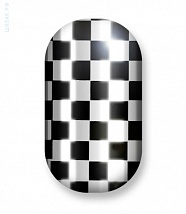 Наклейки на ногти Checkers black and silver 700-101