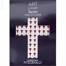 Christina Fitzgerald Art Luxury Signature Nail Sticker "Red Cross" Наклейки для ногтей "Красный крестик"