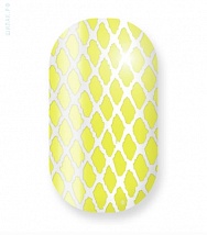 Наклейки на ногти Yellow with silver fishnet 106-121