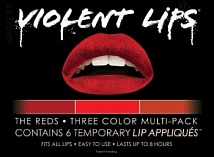 Косметика для губ Violent lips Red ( 3 оттенка красного)