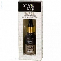 Масло кедра для волос Organic Shop, 30 мл.