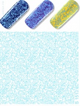 MILV Слайдер-дизайн для ногтей S151 голубой