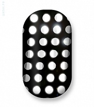 Наклейки на ногти Black with silver polka dots 106-022