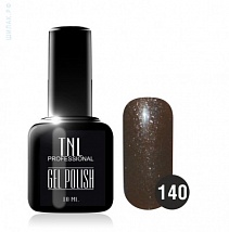 TNL Gel Polish Гель-лак №140 угольный с блестками, 10 мл