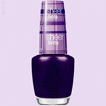 OPI Sheer Tints Top Coat Верхнее полупрозрачное покрытие для лака Don't Violet Me Down (NT S03), 15 мл.