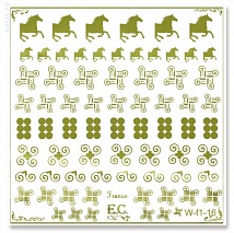 El Corazon водные наклейки, золотые W-F1-16