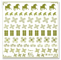 El Corazon водные наклейки, золотые W-F1-16