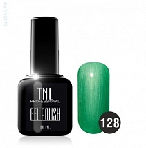 TNL Gel Polish Гель-лак №128 зеленый с перламутром, 10 мл.