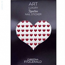 Christina Fitzgerald Art Luxury Signature Nail Sticker "Red Heart" Наклейки для ногтей "Красное сердечко"