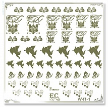 El Corazon водные наклейки, золотые W-F1-01