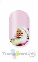 CHRISTMAS SANTA ON PALE PINK  (новогодняя коллекция- розовый фон и санта клаус) 108-007