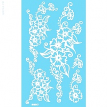 NC White Sticker Tattoo Моментальные татуировки, белые WHM001