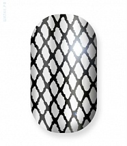 Наклейки на ногти Silver lightning with black fishnet 106-037
