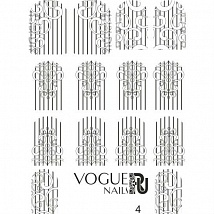 Vogue Nails Трафарет-слайдер для дизайна №4