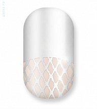 Наклейки на ногти Silver fishnet french manicure 112-005