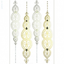 NC Gold & Silver Sticker Tattoo Моментальные татуировки GT70