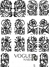 Vogue Nails Трафарет-слайдер для дизайна №5