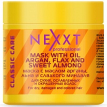 Nexxt Mask With Oil Argan, Flax and Sweet Almond Маска с маслом арганы, льна и сладкого миндаля, 500 мл.
