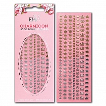 Наклейки EMI Charmicon 3D Silicone Stickers «Короны», золото/серебро