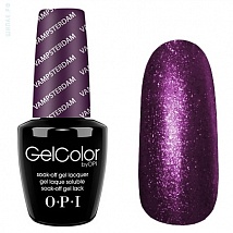 Гель лак OPI GelColor Vampsterdam. (Сливовый коричневый,эмаль,плотный) H63