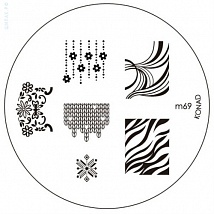 Konad Печатная форма (диск) Image Plate M69 (6 дизайнов)