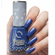 Fresh №78 Лак для ногтей ярко синий с голубыми  микроблестками