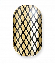 Наклейки на ногти Golden lightning with black fishnet 106-035