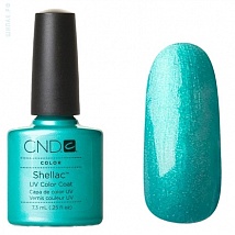 Гель лак CND Shellac Hotski to Tchotchke (насыщенный изумруд с микро-блестками)