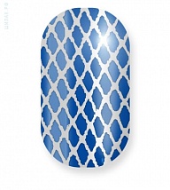 Наклейки на ногти Blue with silver fishnet 106-122