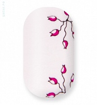 Наклейки на ногти Light pink with tulips 106-090