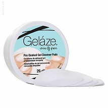 CG GELAZE Pre-Soaked Gel Cleanser Pads Ватные диски для удаления липкого слоя, 26 шт.